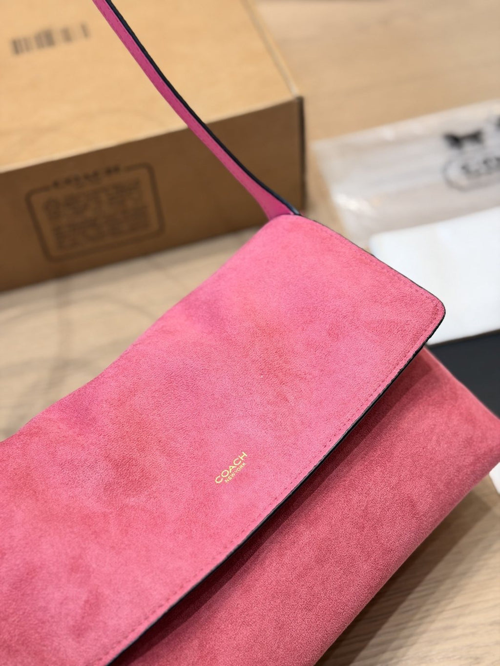 Coach Chelsea Suede Shoulder Bag — detail