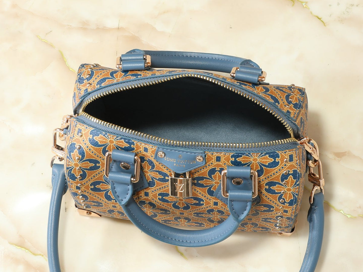 Louis Vuitton Speedy Millefleurs Floral Top-Handle Bag — detail