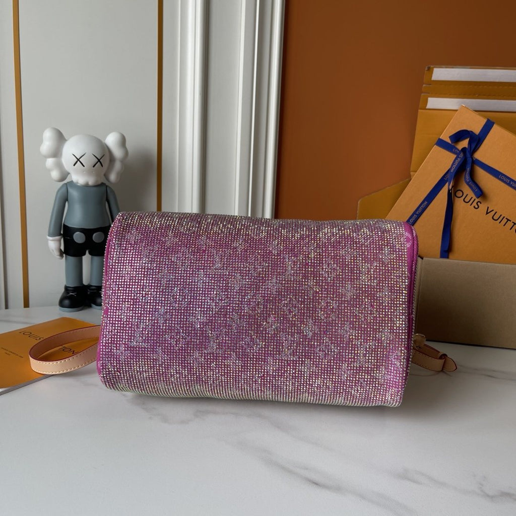 Louis Vuitton Speedy Bandoulière Crystal-Embellished Boston Bag — back