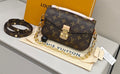 Dark Brown Monogram Top-Handle Flap Bag — hero